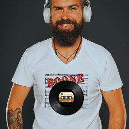 Boone Vinyl Record Player Music Älskare T Shirt