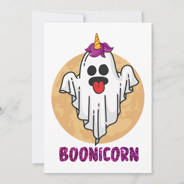 Boonicorn || Halloween Inbjudningar (Framsida)