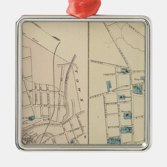 Boonton Morristown, NJ Julgransprydnad Metall (Framsidan)