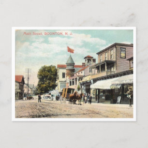 Boonton NJ, New jersey, Main St, Vintage Vykort