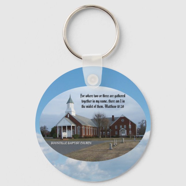 BOONVILLE BAPTIST CHURCH-KEYCHAIN NYCKELRING (Framsida)