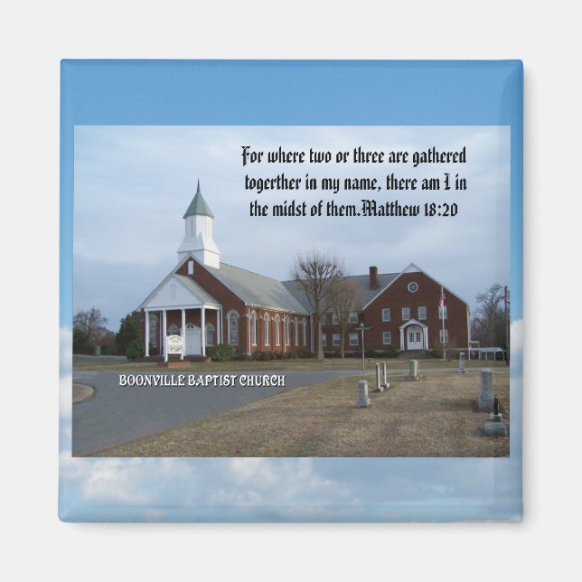 BOONVILLE BAPTIST CHURCH-MAGNET MAGNET (Framsidan)