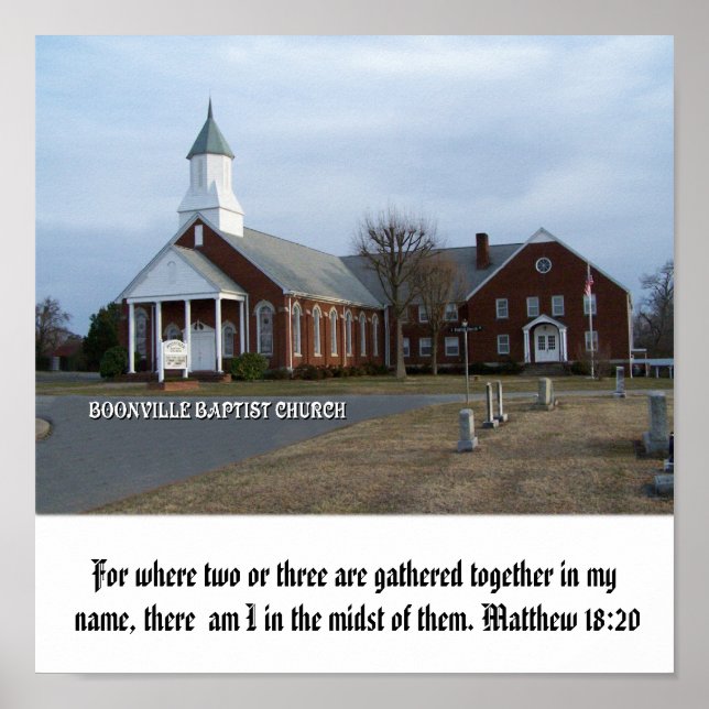BOONVILLE BAPTIST CHURCH-POSTER POSTER (Framsidan)
