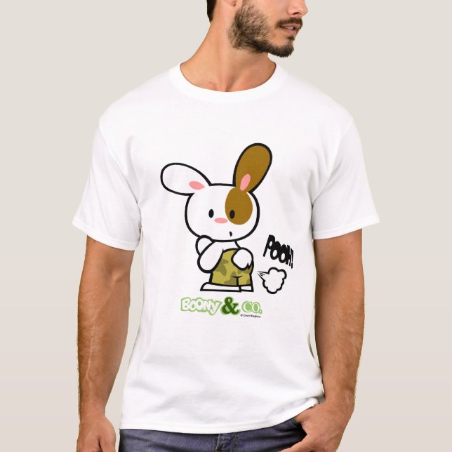 Boony & för Co. Boony Pooh vitskjortor Tee Shirt (Framsida)