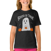 Booo eller godsak söt spök Halloween-design
