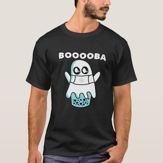Boooba Kawaii Boba Tea Drink Gömmande Inside A Hal T Shirt (Framsida)