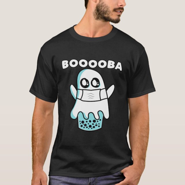 Boooba Kawaii Boba Tea Drink Gömmande Inside A Hal T Shirt (Framsida)