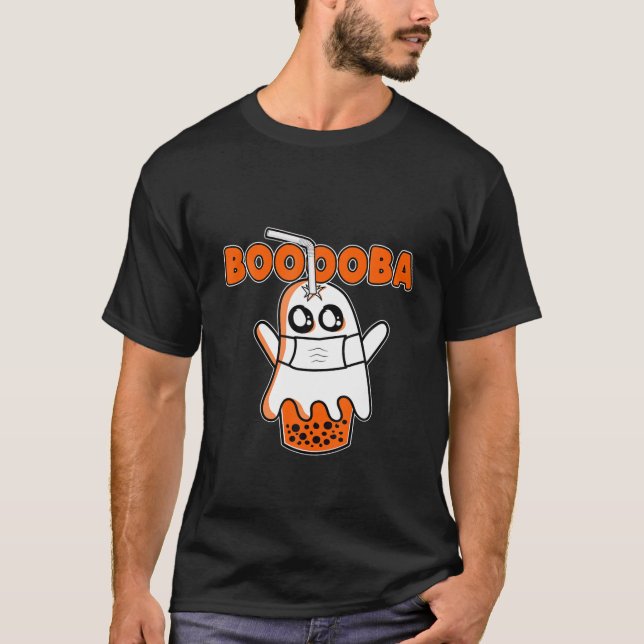 Boooba Kawaii Boba Tea Drink Gömmande Inside A Hal T Shirt (Framsida)