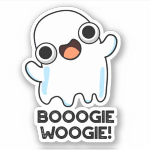 Booogie Woogie Funny Music Ghost Pun Klistermärken