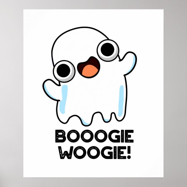 Booogie Woogie Funny Music Ghost Pun Poster (Framsidan)