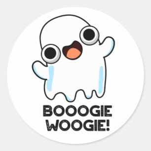 Booogie Woogie Funny Music Ghost Pun Runt Klistermärke