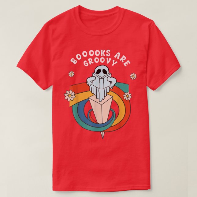 Boookarna är Groovy Funny Halloween Bok Älskare Gh T Shirt (Design framsida)