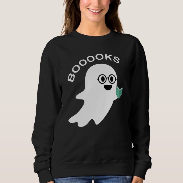 Boooks Ghost Boo Read Bokar Bibliotek 2 T Shirt (Framsida)