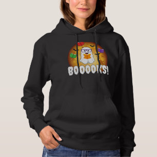 Boooks Ghost Boo Read Bokar Bibliotek T Shirt