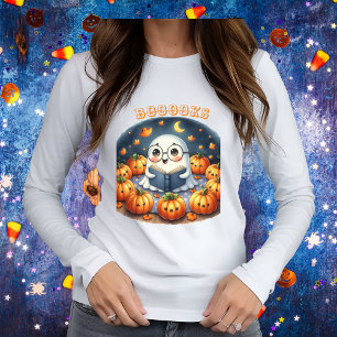 BOOOKS Ghost Pumpkin Halloween T Shirt
