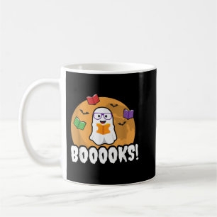 Boooks Ghost T Shirt Boo Read Bokar Bibliotek Gift Kaffemugg