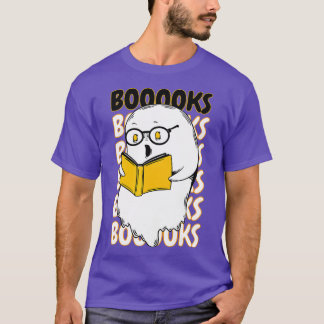 Boooks Ghost Teacher Bok Bibliotek Reading Funny H T Shirt