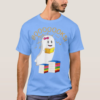 Boooks Halloween Ghost Read Bok Cute Bok Älskare T Shirt