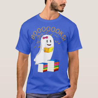 Boooks Halloween Ghost Reading Bibliotek Bok Älska T Shirt