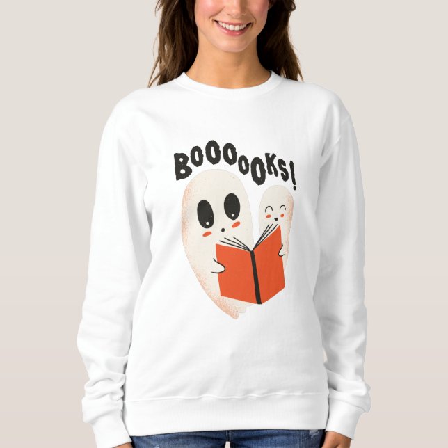 Boooks Halloween Spöken Bok T Shirt (Framsida)
