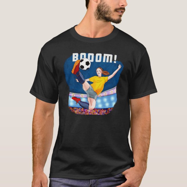 Booom Professionell fotboll sparkar bollen  Creati T Shirt (Framsida)