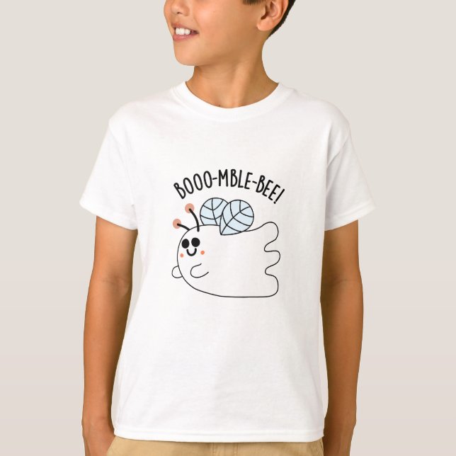 Booomble Bee Funny Ghost Bee Pun T Shirt (Framsida)