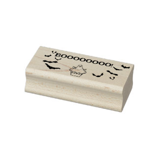 Boooo!Cute Cupkaka Ghost och Fladdermus Stämpel