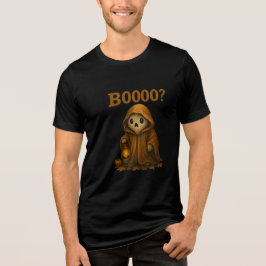 Boooo? Cute Ghost in Cloak with Lantern T Shirt