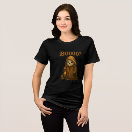 Boooo? Cute Ghost in Cloak with Lantern T Shirt
