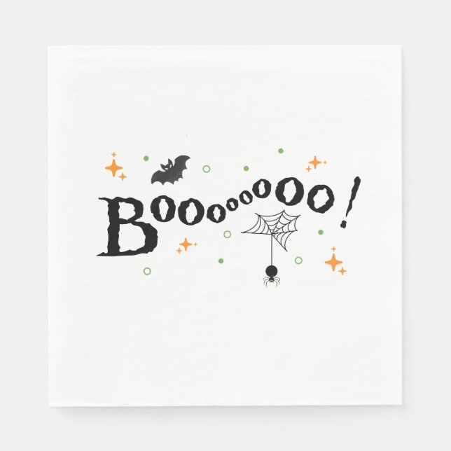 Boooo Cute Halloween fest Napkins Pappersservett (Framsidan)