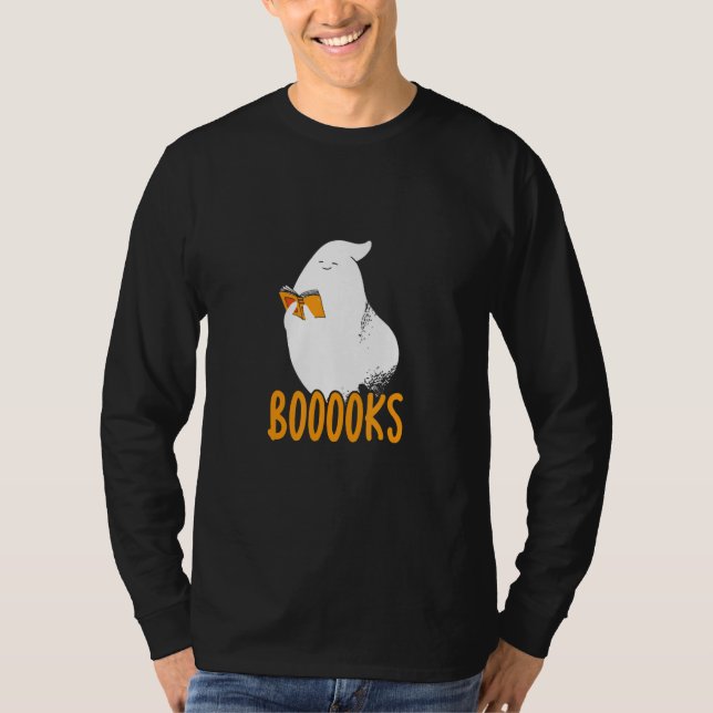 Booooks Boo Love Reading  Halloween Hard Working B T Shirt (Framsida)