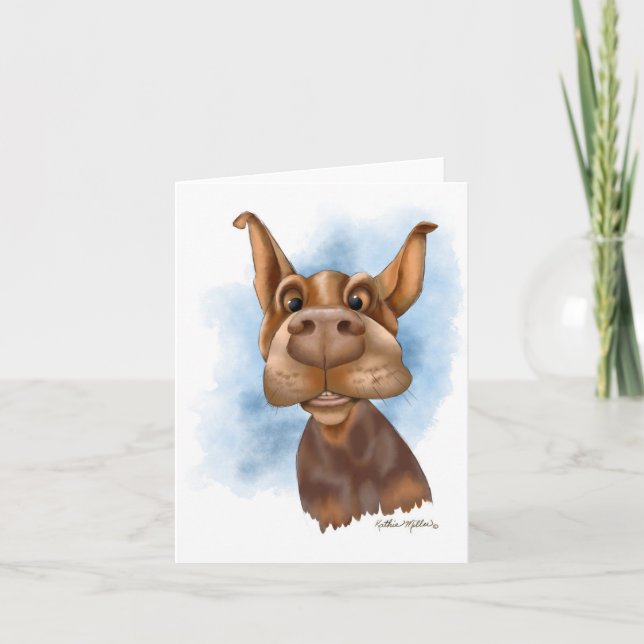 Boop den näsa dobermann tecknad film kort (Framsida)