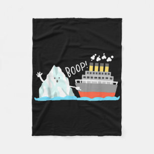 Boop Funny Titanic och Iceberg Pun Joke Meme Boys Fleecefilt