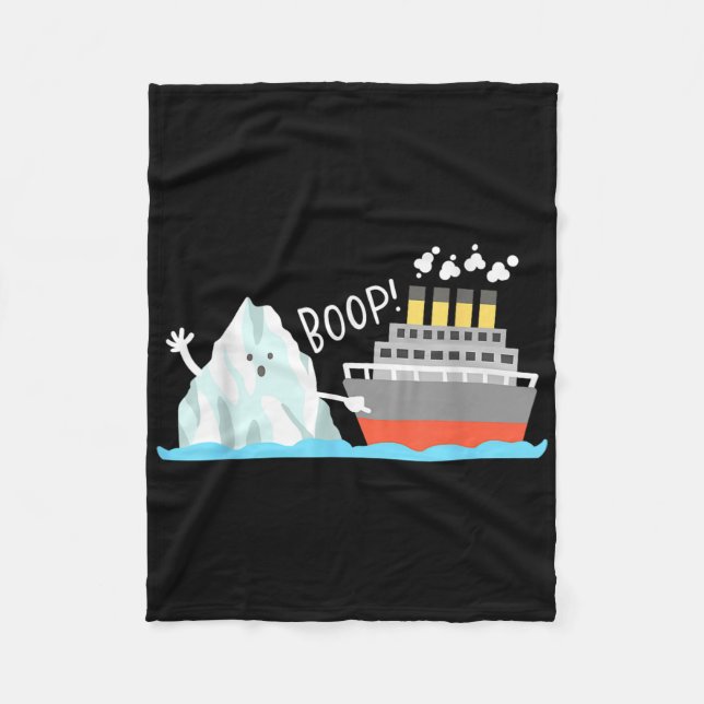 Boop Funny Titanic och Iceberg Pun Joke Meme Boys Fleecefilt (Framsidan)