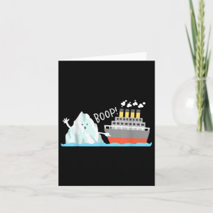 Boop Funny Titanic och Iceberg Pun Joke Meme Boys Kort