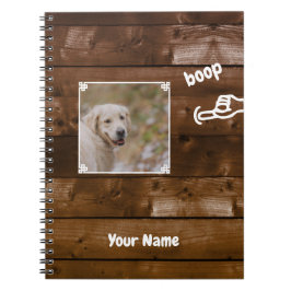 Boop My Nose Hund Foto Anteckningsbok