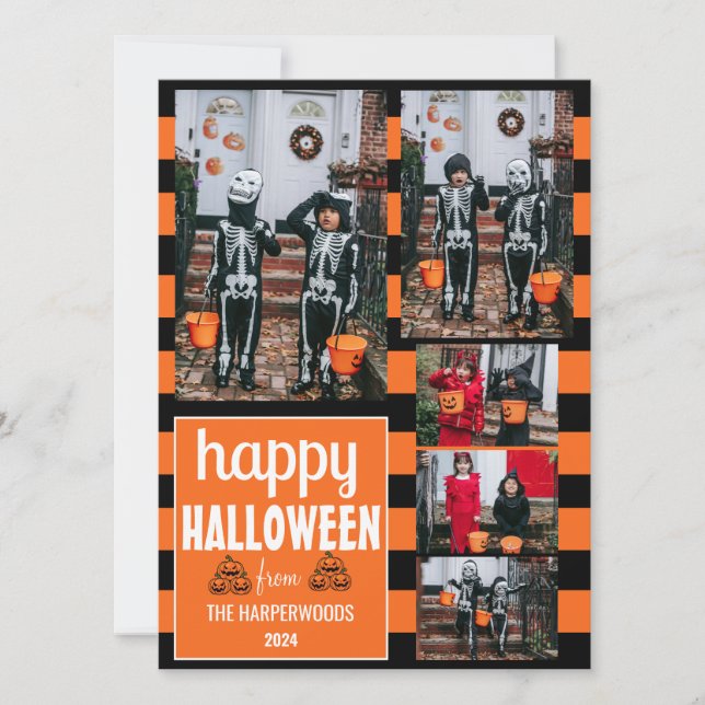 Boopumkin jack-o-lantern happy halloween 5 Foto Julkort (Framsida)