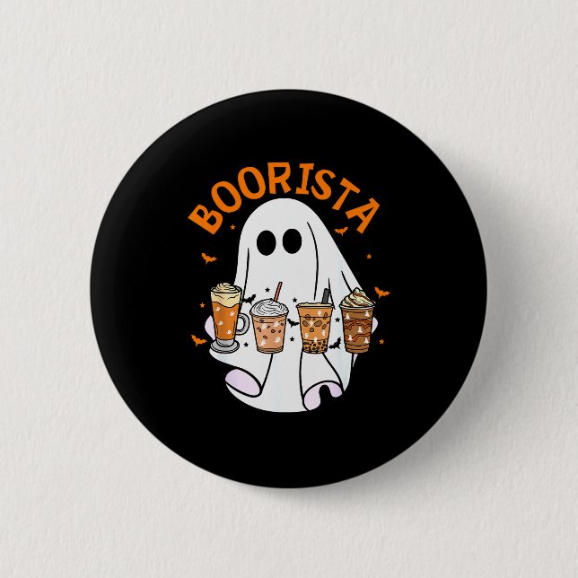 Boorista Barista Ghost Coffee Halloween Soky Seaso Knapp (Framsida)