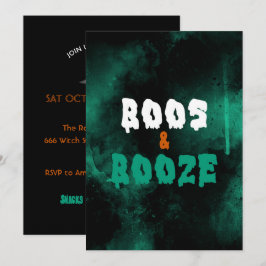 Boos and Boos Vuxen Halloween-fest Invitation Inbjudningar