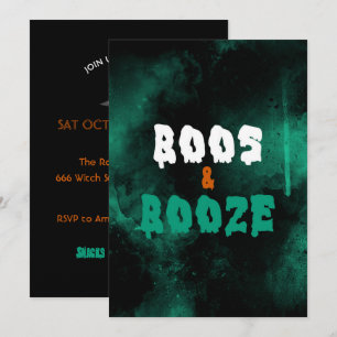 Boos and Boos Vuxen Halloween-fest Invitation Inbjudningar