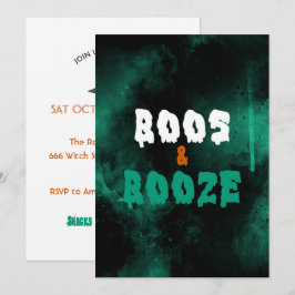 Boos and Boos Vuxen Halloween-fest Invitation Inbjudningar