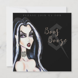 Boos and Booze Adult Halloween Party Invitation Inbjudningar