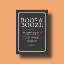 Boos And Booze Vintage Halloweenfest Black