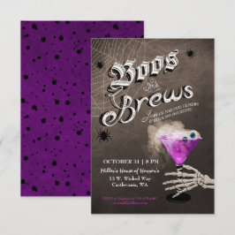 Boos and Brews Halloween Cocktail Party-inbjudan Inbjudningar