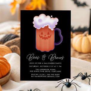 Boos and Brews Pumpkin Beer Halloween fest Inbjudningar