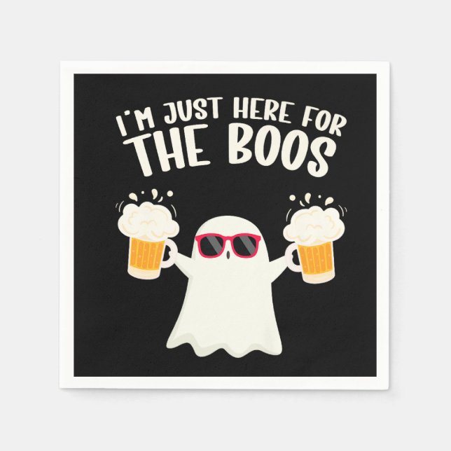 Boos Beer Tipsy Ghost Vuxnas Pappersservett (Framsidan)
