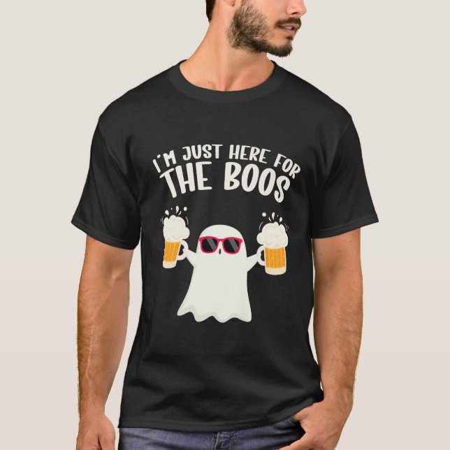 Boos Beer Tipsy Ghost Vuxnas T Shirt (Framsida)