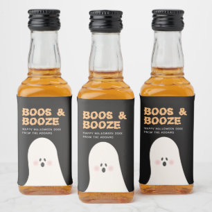 Boos & Boozed Halloween Cute Ghost Mini Alcohol Li Spritflaskor Etikett