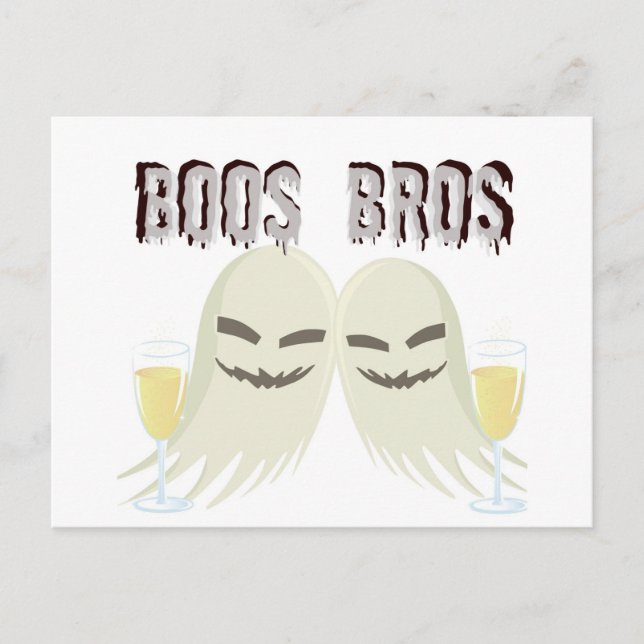 BOOS BROS SPÖKEN MED SPRIT FUNNY SKRIV UT VYKORT (Framsida)