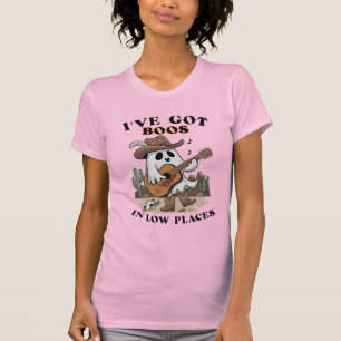 Boos Cowboy Ghost spelar Guitar Halloween T Shirt